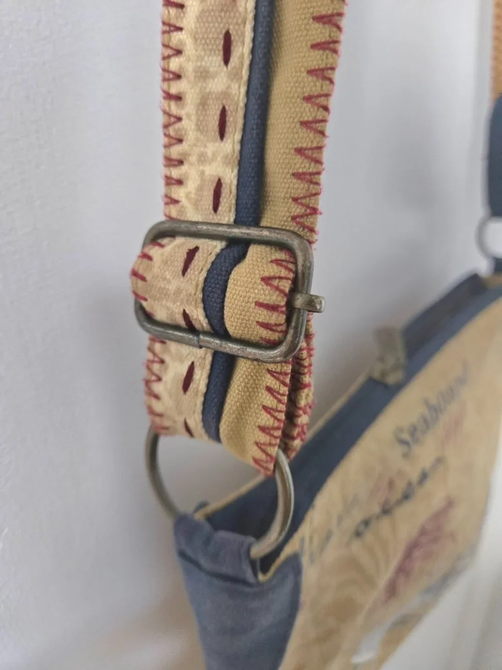 Paul Brent Seaside Coastal Beach Crossbody Bag Nautical Canvas Purse